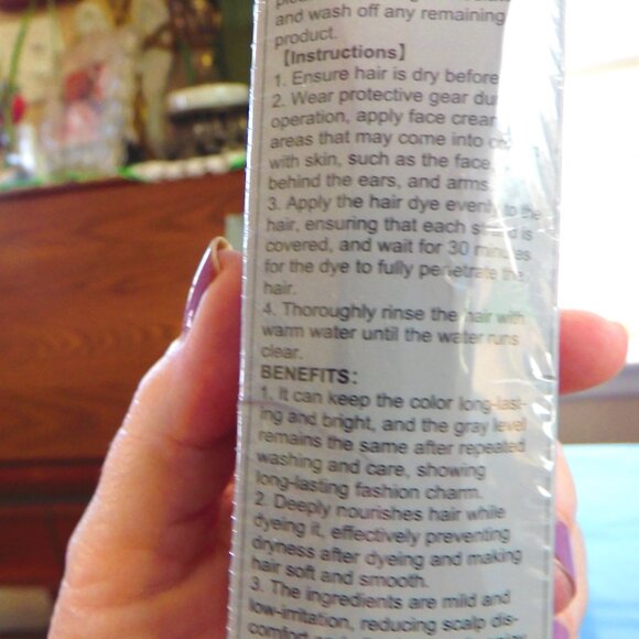 PAIR - HOEGOA PERMANENT SILVER HAIR COLOR CREAM - Picture 3 of 3